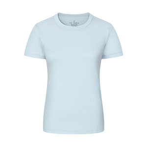 เสื้อยืดผู้หญิงทรงเข้ารูป 13 สี ผ้าฝ้าย 96.5% สแปนเด็กซ์ 3.5% รับสกรีนโลโก้ตามสั่ง เสื้อยืดเด็กผู้หญิง ไซส์ XS-2XL - Product Image 4