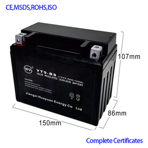 오토바이 YT9-BS 대 한 제조 업체 가격 <span class=keywords><strong>12v</strong></span> 9ah 오토바이 배터리 - Product Image 3