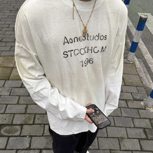 T-shirt Casual Oversize da Uomo Personalizzabile 100% Cotone Streetwear, Maglietta Stampata Effetto Vintage Sbiadito con Logo Personalizzato - Product Image 1
