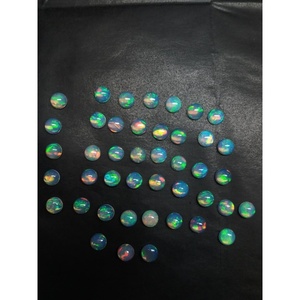 8x8mm Vòng phẳng trở lại Top chất lượng cao cấp tự nhiên ethiopian Trắng Opal lỏng mịn Cabochon đá quý để làm đồ trang sức - Product Image 4