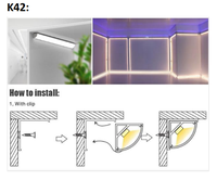 Profils d'extrusion en aluminium de qualité supérieure, étanches IP65, pour éclairage d'angle LED, W19.9mm H19.9mm