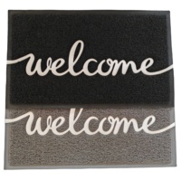 Tapis en PVC personnalisé, design moderne avec logo, tapis de bienvenue en forme de spaghetti, lavable, antidérapant, résistant aux taches, pour l'extérieur
