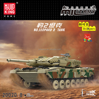 Mould King 20020 Leopard 2 Muharebe Tankı Modeli Küçük Parçalı Eğitici Yetişkin Yapım Seti Tank Oyuncak Askeri Yapım Blokları