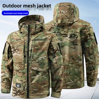 Tenue de travail tactique pour hommes en coton avec doublure en maille, résistante aux déchirures, camouflage CP