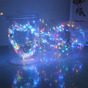 Boîte à piles en fil de cuivre, télécommande fil de cuivre 3AA boîte à piles 10 mètres 100 lumière noël Led lumière décorative - Product Image 5