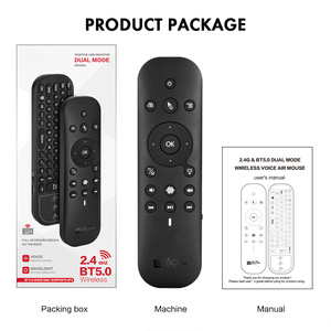 2.4G không dây chế độ kép bằng giọng nói điều khiển từ xa tích hợp bố trí nút bàn phím con quay hồi chuyển với chuột không khí cảm ứng - Product Image 4