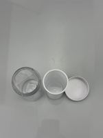 Flacon vide en acrylique double couche de haute qualité avec bouchon à vis, conteneur alimentaire pour pilules, poudres, comprimés, capsules, personnalisable