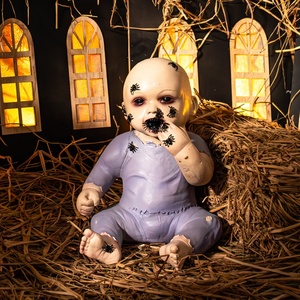 Nuevo Adorno Decorativo de Látex de Halloween: Serpiente, Cadena de Pie Roto, Araña, Muñeco Fantasma - Product Image 5