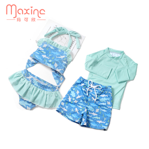 Ensemble <span class=keywords><strong>de</strong></span> maillots <span class=keywords><strong>de</strong></span> <span class=keywords><strong>bain</strong></span> personnalisés OEM à séchage rapide pour bébés garçons et filles, imprimé marin, deux pièces, tenue <span class=keywords><strong>de</strong></span> <span class=keywords><strong>bain</strong></span> pour enfants - Product Image 1