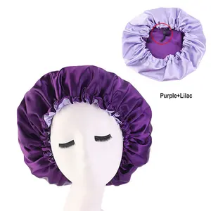 2024 Reversible Satin Bonnet Hair Caps Double Layer Adjust Sleep Night Cap Head Turban Headwear Sleeping Caps