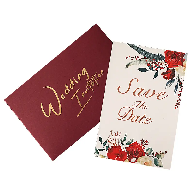 Cartão de convite de casamento personalizado fita cartões de convite