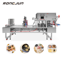Machine de scellage automatique linéaire RJB60-4 pour barquettes, scelleuse thermique continue pour l'emballage de gâteaux de lune, de pâtisseries au jaune d'œuf et de produits de boulangerie