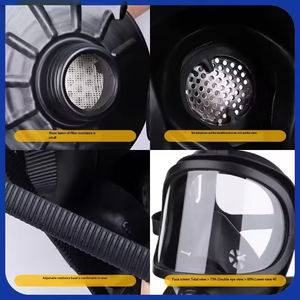 Masker <span class=keywords><strong>Gas</strong></span> Setengah Wajah Karet Reusable Shun Tai Xin an FHJ08, Pelindung Debu dengan Sedotan, Respirator yang Dapat Dicuci untuk Penggunaan Industri 3-Lapisan - Product Image 4