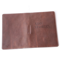 Porte-passeport et porte-cartes rétro en cuir véritable créatif avec surface douce et impression de logo disponible