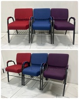 Chaise d'église moderne en métal de haute qualité avec structure en fer durable, design ergonomique pour auditoriums commerciaux et chapelles de prière