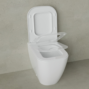 Inodoro portátil Onyx bidé sin borde, con asiento Duofix, drenaje <span class=keywords><strong>horizontal</strong></span> y montaje a pared. - Product Image 3