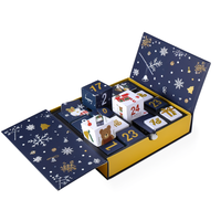 Calendrier de l'Avent personnalisé de luxe en carton recyclé, emballage cadeau vide pour cosmétiques, chaussettes, bougies, compte à rebours de Noël