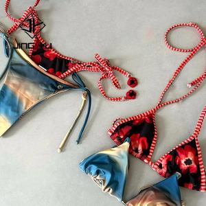 Maillots de bain tendance, bikini pour femmes, vêtements de plage, fabricant, imprimé, deux pièces, maillot de bain en nylon recyclé - Product Image 5