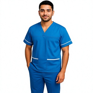 OEM Men Women Unisex Logo Custom Beauty Hospital Nurse Doctor V-neck <b>Scrub</b> Jogger Suit Medical Surgical <b>Scrubs</b> Set <b>Uniform</b> - Product Image 1