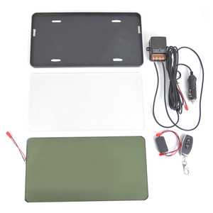 Kit de cadre de plaque d'immatriculation électronique à gradation variable avec télécommande et câble d'alimentation pour allume-cigare de voiture - Product Image 5