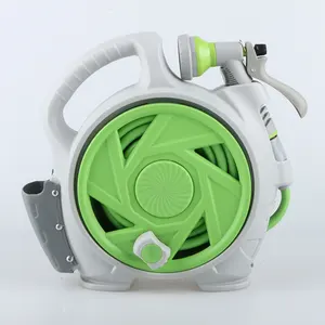 Grosir Desain Baru 13M Ditarik Air Hose Reel Taman Auto Hose Reel Termasuk 7-Fungsi Spray Nozzle