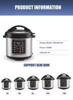 Cuisinière électrique multifonction à prix bas, vente chaude, 5/6/8/10/12l, cuisson instantanée, 10 en 1