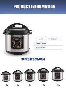 Cuisinière électrique multifonction à <span class=keywords><strong>prix</strong></span> bas, vente chaude, 5/6/8/10/12l, cuisson instantanée, 10 en 1 - Product Image 5