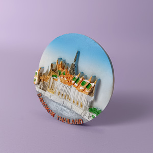 Aimant de réfrigérateur <span class=keywords><strong>Bouddha</strong></span> thaïlandais en résine dorée 3D, aimant de réfrigérateur, souvenir de Thaïlande, décoration de la maison et de la cuisine, cadeau - Product Image 4