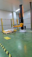 Robot de palettisation robuste à 4 axes de type colonne, machine de palettisation automatique de sacs avec pince à fourches pour la manutention des matériaux