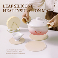 Sous-verres amovibles en silicone Coussinets isolants Tapis de tasse Plaque antidérapante Tapis de table en silicone résistant à la chaleur