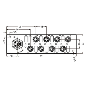 Signal M8 Junction Box 8 Ports Male Female Distribution <b>Boxes</b> with Cable IP67 IP68 <b>Waterproof</b> <b>Electrical</b> Power Connector - Product Image 2