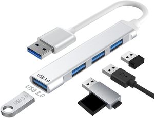 Hub USB 3.0 de 4 Puertos, Divisor y Expansor para Laptop, Teléfono Celular, Adaptador OTG, Unidad Flash, Disco Duro, Consola, Impresora, Cámara, Teclado, Ratón - Product Image 1