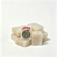 Fabrication sur mesure de tuiles de mahjong en résine nacre de luxe, fabricant OEM d'ensembles de mahjong personnalisés
