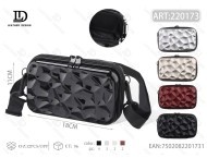 Borsa a Tracolla in Plastica per Donna, Motivo Geometrico, Impermeabile, per Tutte le Stagioni, Stile alla Moda, Chiusura con Cerniera e Tracolla Singola - Product Image 1