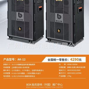 Bok Karaoke Speaker 19.5 Inch <b>Foldable</b> Screen Android System Outdoor Portable <b>Trolley</b> Speaker - Product Image 5
