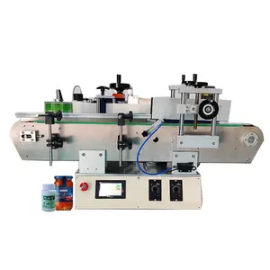 around labeling systems Semi Automatic Mini Table Round Bottle Can Bier Wrap Labeling Machine with coding