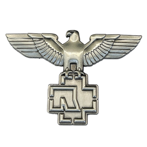 Broche Aigle Rétro 3D Populaire, Plaqué Nickel Argent Antique, Épingle Métallique Décorative, Badge Souvenir - Product Image 1