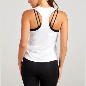 <b>Women's</b> Summer Cotton Elastic Sleeveless Tank <b>Top</b> O-Neck Workout <b>Vest</b> Sports <b>Vest</b> Soft Stretchy Basic Biker <b>Vest</b> for <b>Women</b> - Product Image 4