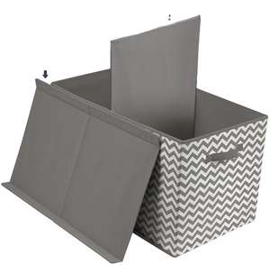 Toy Chest with Flip-Top Lid, Kids Collapsible Storage for Nursery, Playroom, Closet, Home Organization, <b>Large</b> - Product Image 2