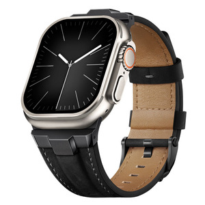 Adatto per Cinturino <span class=keywords><strong>Apple</strong></span> <span class=keywords><strong>Watch</strong></span> IwatchUltra2 Connettore in Acciaio Inossidabile Tipo Robusto in <span class=keywords><strong>Pelle</strong></span> - Product Image 1