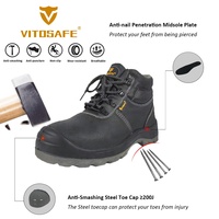 VITOSAFE Zapatos de Seguridad de Trabajo con Puntera de Acero, Antideslizantes, de Alta Calidad y a Buen Precio, Botas para Hombre