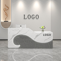Petite table de comptoir minimaliste moderne pour magasin de vêtements, supermarché, entreprise, réception, espace d'accueil