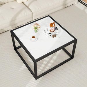 Minimalist <b>small</b> apartment tea <b>table</b>, simple home use rectangular coffee <b>table</b>, modern wrought iron balcony light luxury living - Product Image 1