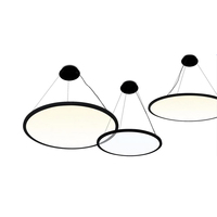 Panneau lumineux LED rond en acrylique avec CRI élevé 90, dimmable, hauteur réglable, LED Bridgelux pour salons
