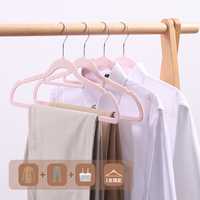 Homme Femme Jupe Chemise Costume Pantalon Pantalon Chiffons Floqué Cintre Noir Gris Velours Cintres Avec Clips
