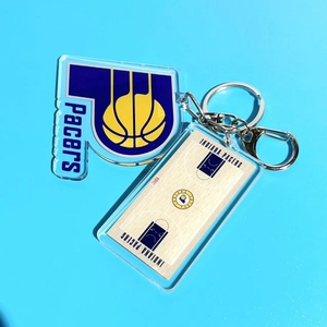 Porte-clés personnalisable avec logo imprimable pour les équipes de basketball Lakers, Warriors, Nets, Clippers, Grizzlies, pour voiture, sac, accessoires - Product Image 6