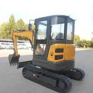 CE EURO 5 EPA inclinación rotador para mini excavadora Kubota excavadora neumático Diesel compacto 3t excavadora