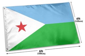 High Quality Cheap 100%Polyester 3x5ft Custom Horn of Africa <b>Flags</b> Djiboutians Djibouti Country <b>Flag</b> - Product Image 2