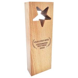 2020 جديد تصميم رخيصة بالجملة الكأس جائزة نجمة الكأس قاعدة خشبية - Product Image 4