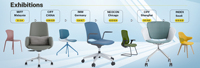 Chaise de bureau en maille pour personnel de fabricant KOHO, conforme EN1335, avec accoudoirs, pour espaces de travail d'entreprise, fourniture de mobilier de projet